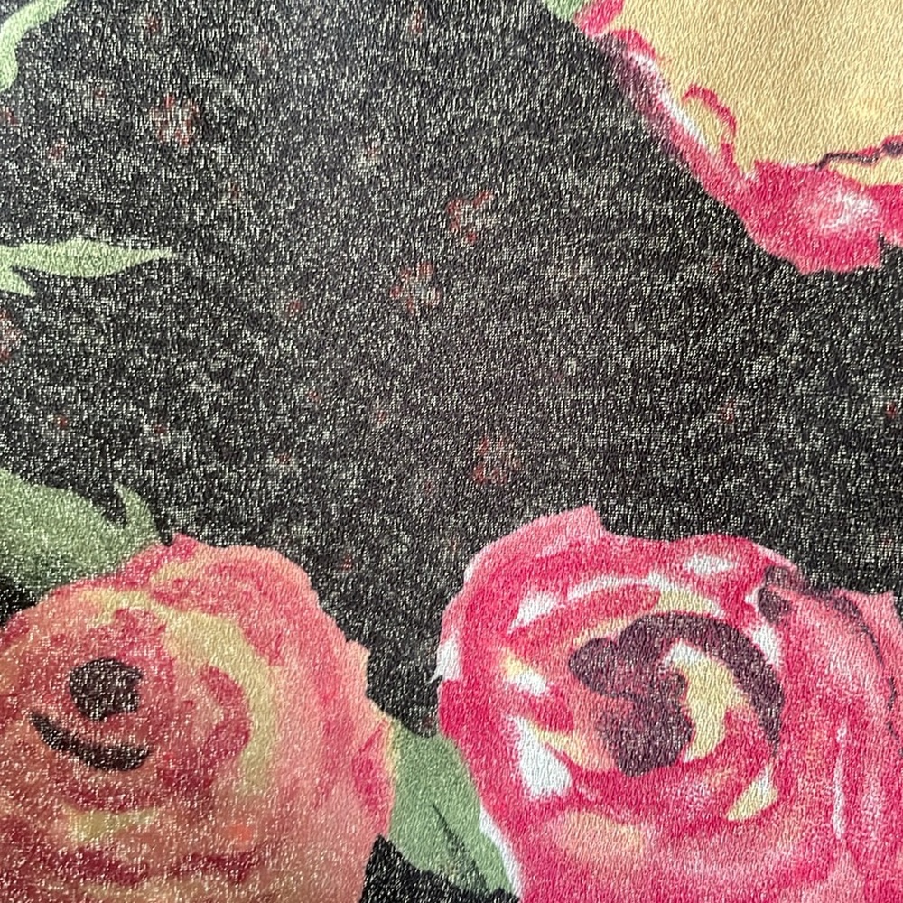 Vintage black floral reversible sleeveless maxi chiffon dress - Picture 8 of 8